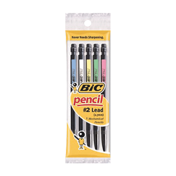 Bic Pencil Black (0.5MM Lead) 5Ct