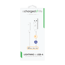 ACharged Life Charging Cable Lightning 6Ft (MFI) White